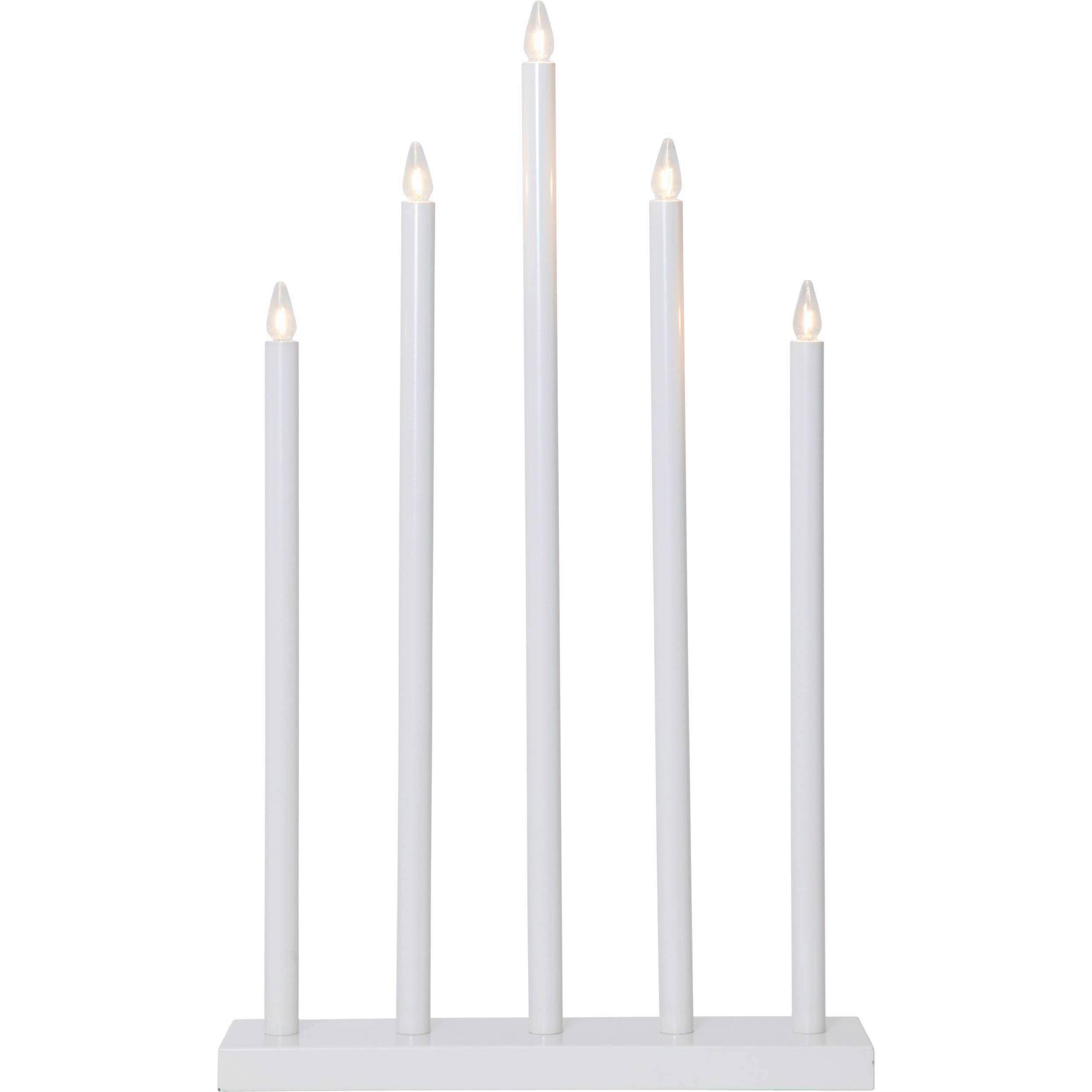 LED-Kerze 410981_holy - Weiß, Basics, Holz/Kunststoff (38/10/64cm) - Eglo