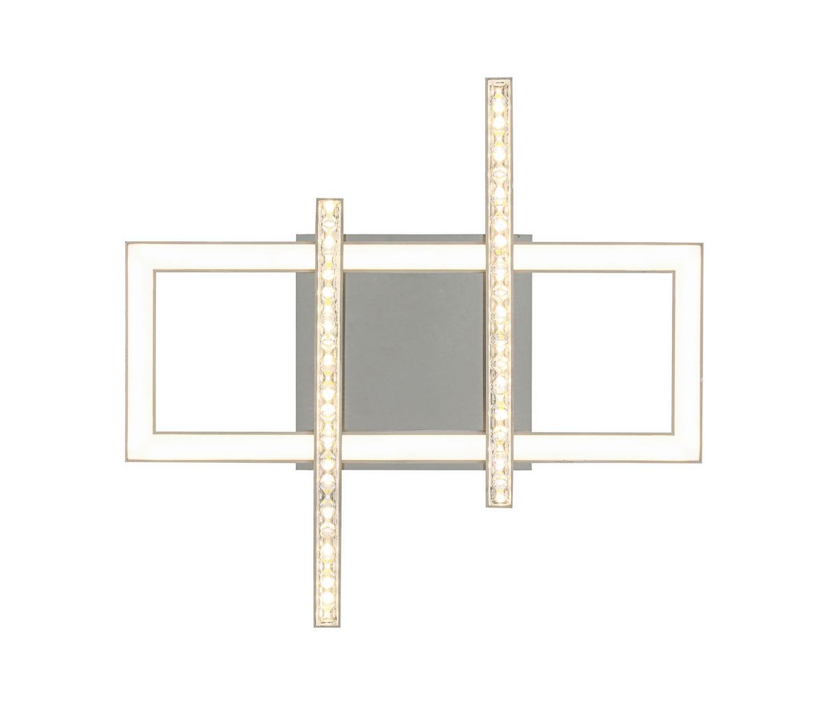 LED-Deckenleuchte Lusa - Sandfarben/Chromfarben, MODERN, Kunststoff/Metall (34/32/6,7cm) - Luca Bessoni