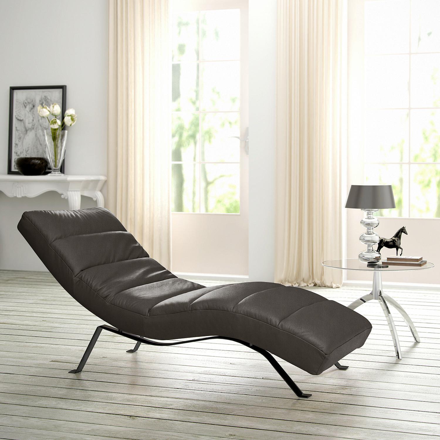 Relaxliege Swing Black Dunkelbraun B: 65 Cm - Dunkelbraun/Schwarz, Design, Leder (65/65-95/171cm) - Livetastic