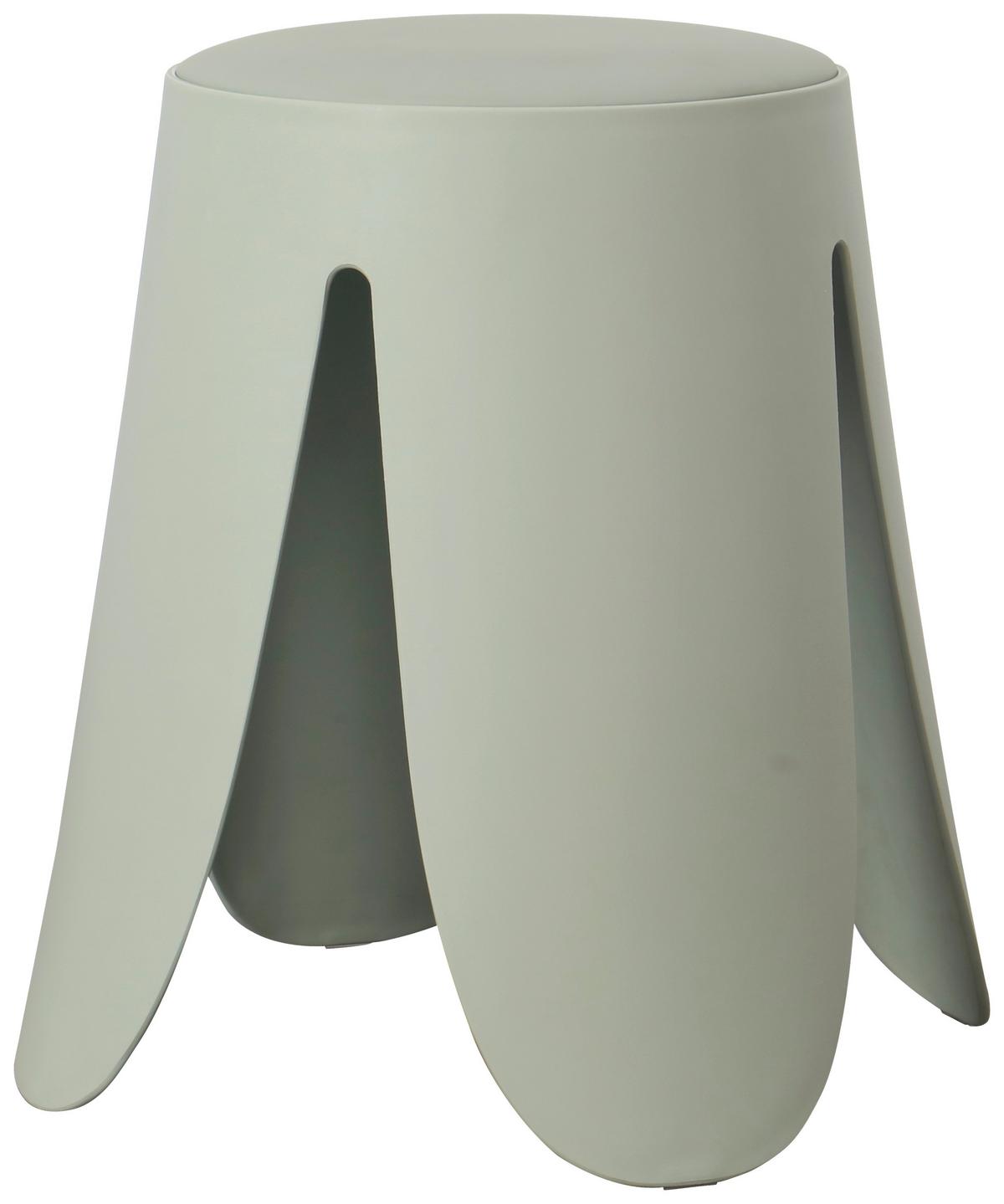 Taburetka stohovatelná PIA - zelená, Lifestyle, drevo/textil (30/46cm) - Based