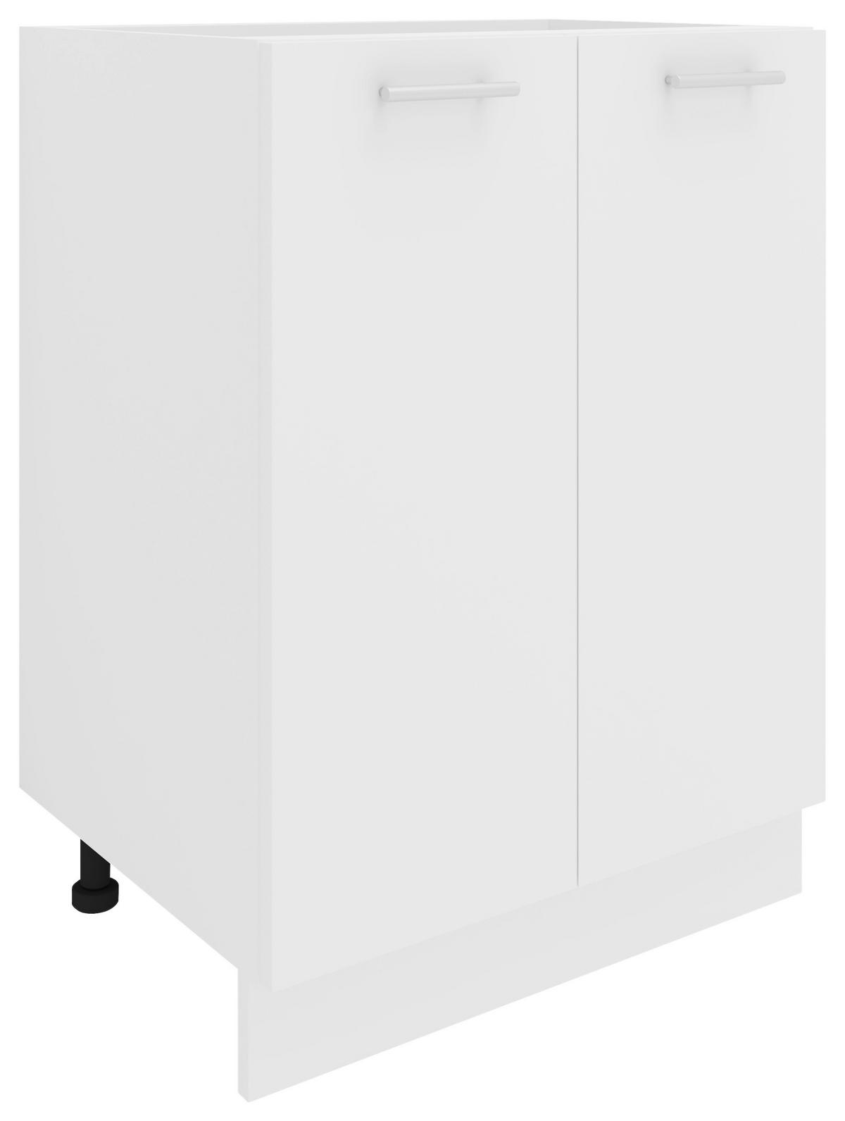 Küchenunterschrank Esilo B: 60 cm Weiß - Weiß, KONVENTIONELL, Holzwerkstoff (60/82/46cm) - MID.YOU