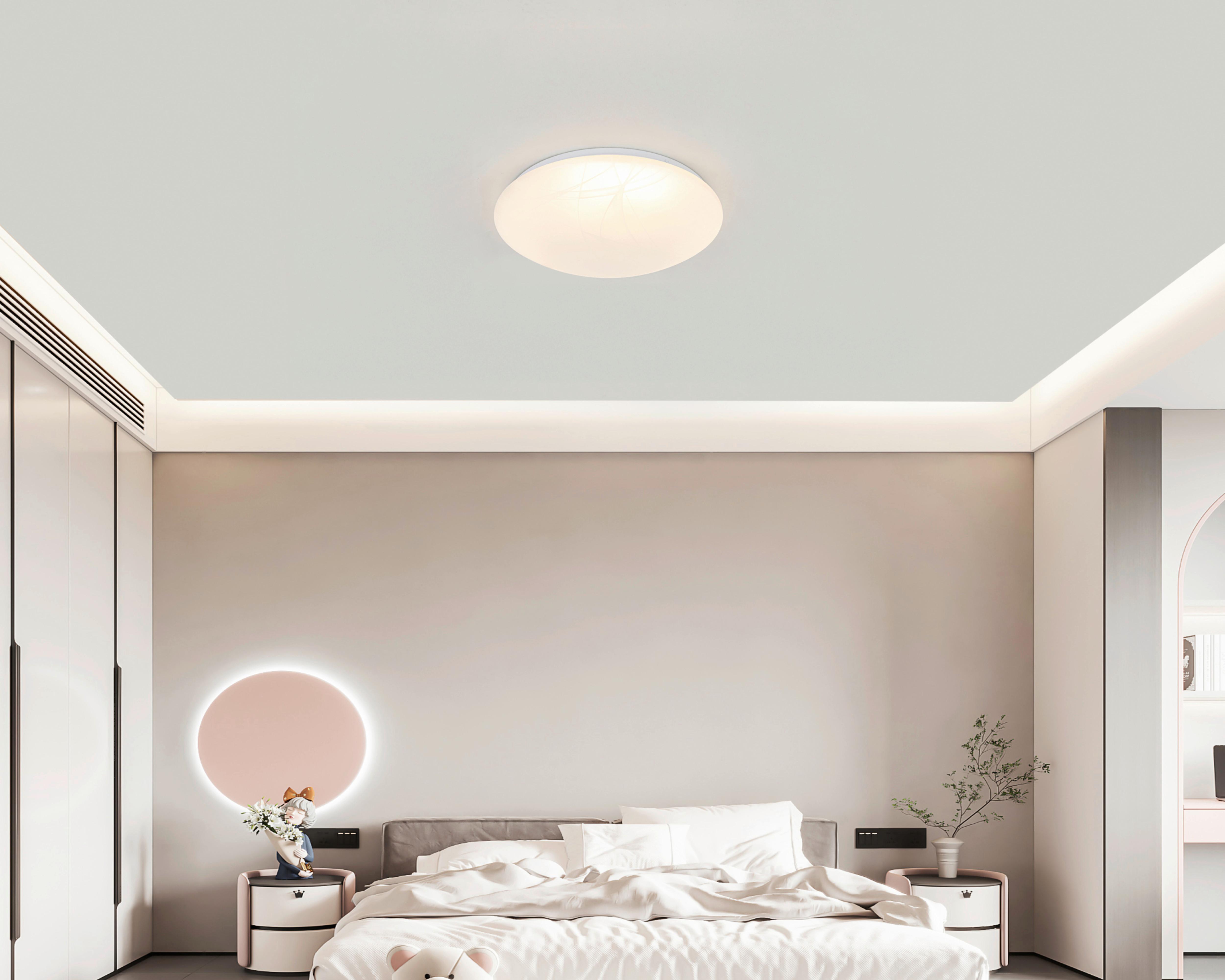 STROPNÉ LED SVIETIDLO ALABAST - biela/alabastrová, Design, kov/plast (29/8,8cm) - Mömax