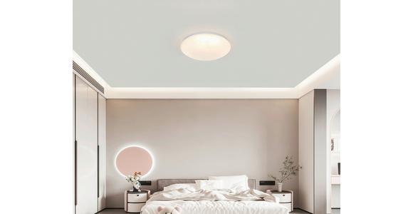 LED-Deckenleuchte Bolly - Alabasterfarben/Weiß, MODERN, Kunststoff/Metall (29/8,8cm) - Luca Bessoni