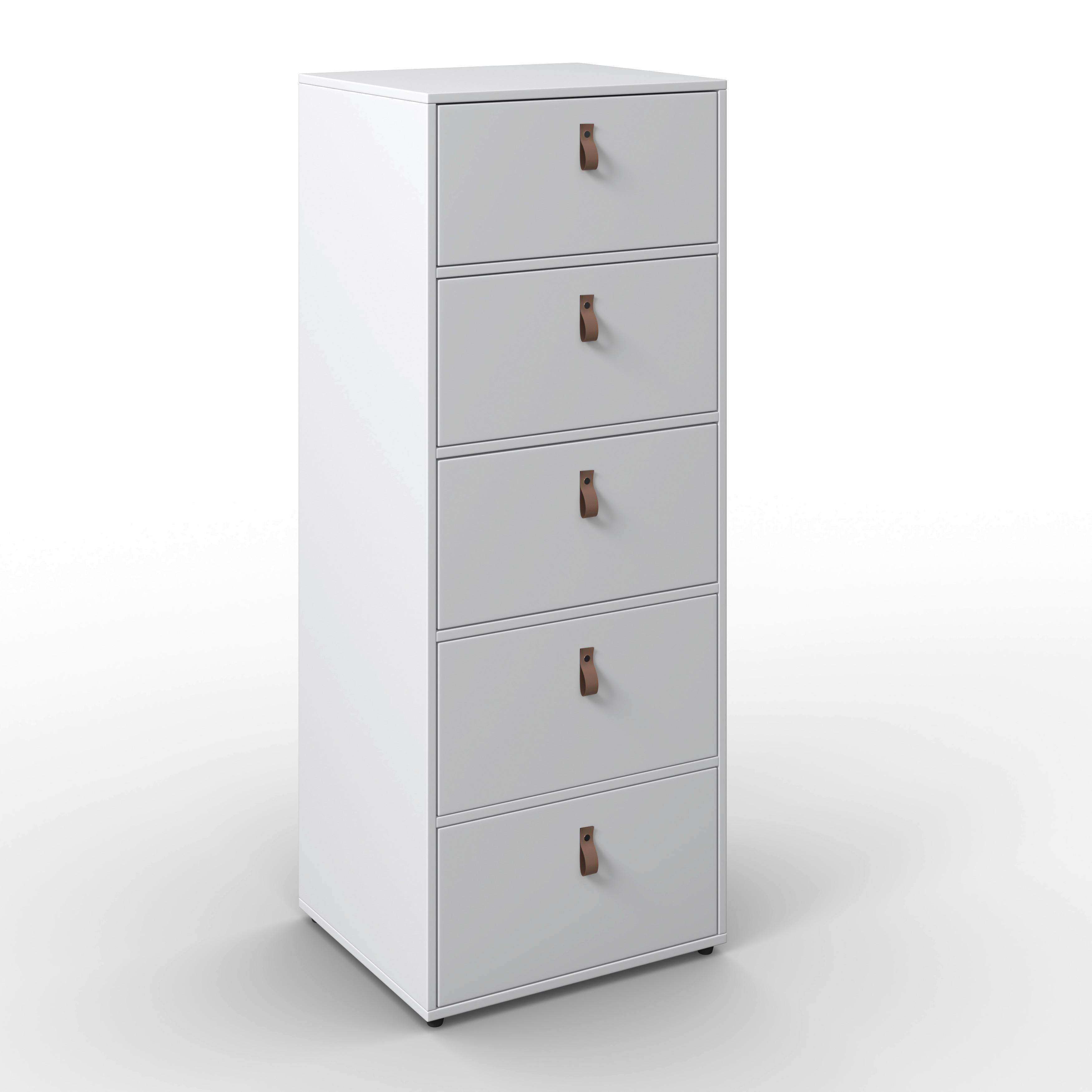 Komoda MICK - bílá/černá, Moderní, plast (46/119,5/40cm) - Modern Living