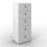 Komoda MICK - bílá/černá, Moderní, plast (46/119,5/40cm) - Modern Living
