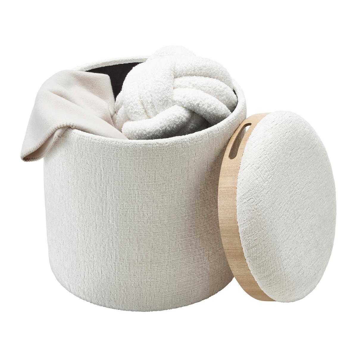 TABURET CHESSY -TREND- - bílá, Moderní, kompozitní dřevo/textil (39,5/40.5cm) - Mömax