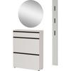 Garderobe Gw-baldone 3-teilig Beige B: 100 Cm - Beige, Design, Glas/Holzwerkstoff (100/200/29cm) - MID.YOU