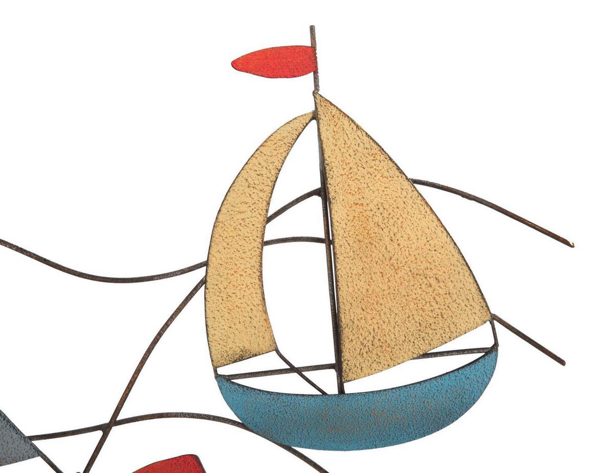 Wanddeko Sea Grautöne, Gelb B: 114 Cm - Basics, Metall (114/62/3cm)