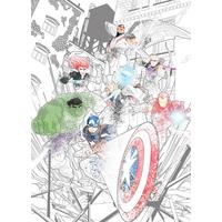 Fototapete Avengers Attack - Multicolor, Trend, Textil (200/280cm)