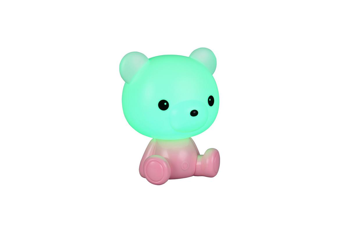 LED-Tischleuchte Cutie Weiß Pink B: 19 cm - Pink/Weiß, LIFESTYLE, Kunststoff (21/19/25,5cm)