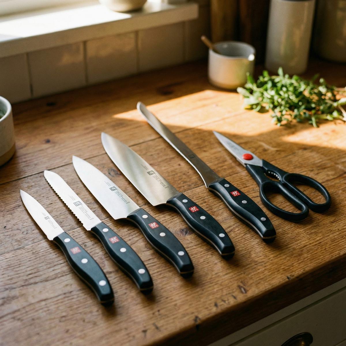 Messerset Zwilling Twin Pollux - Edelstahlfarben/Schwarz, Basics (41/11/5cm) - Zwilling