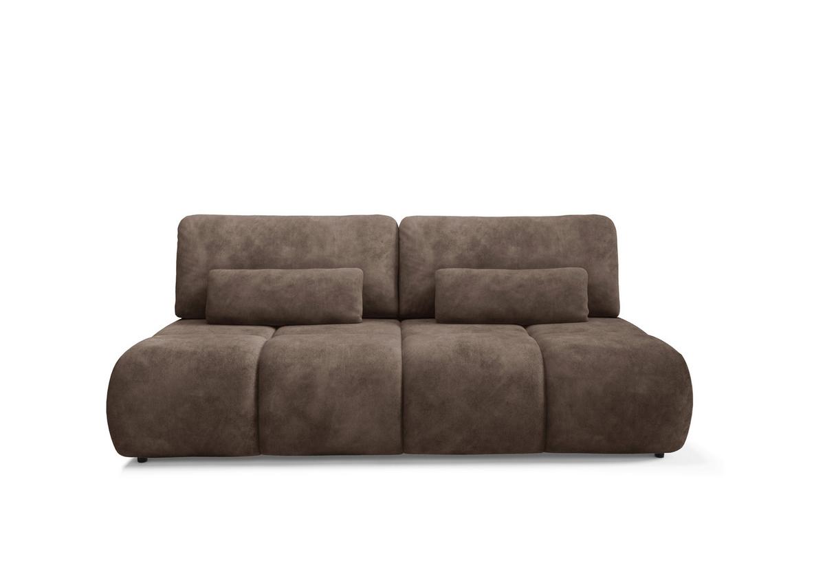 Schlafsofa Maron Braun B: 219cm - Schwarz/Braun, Design, Textil (219/94/110cm) - Livetastic