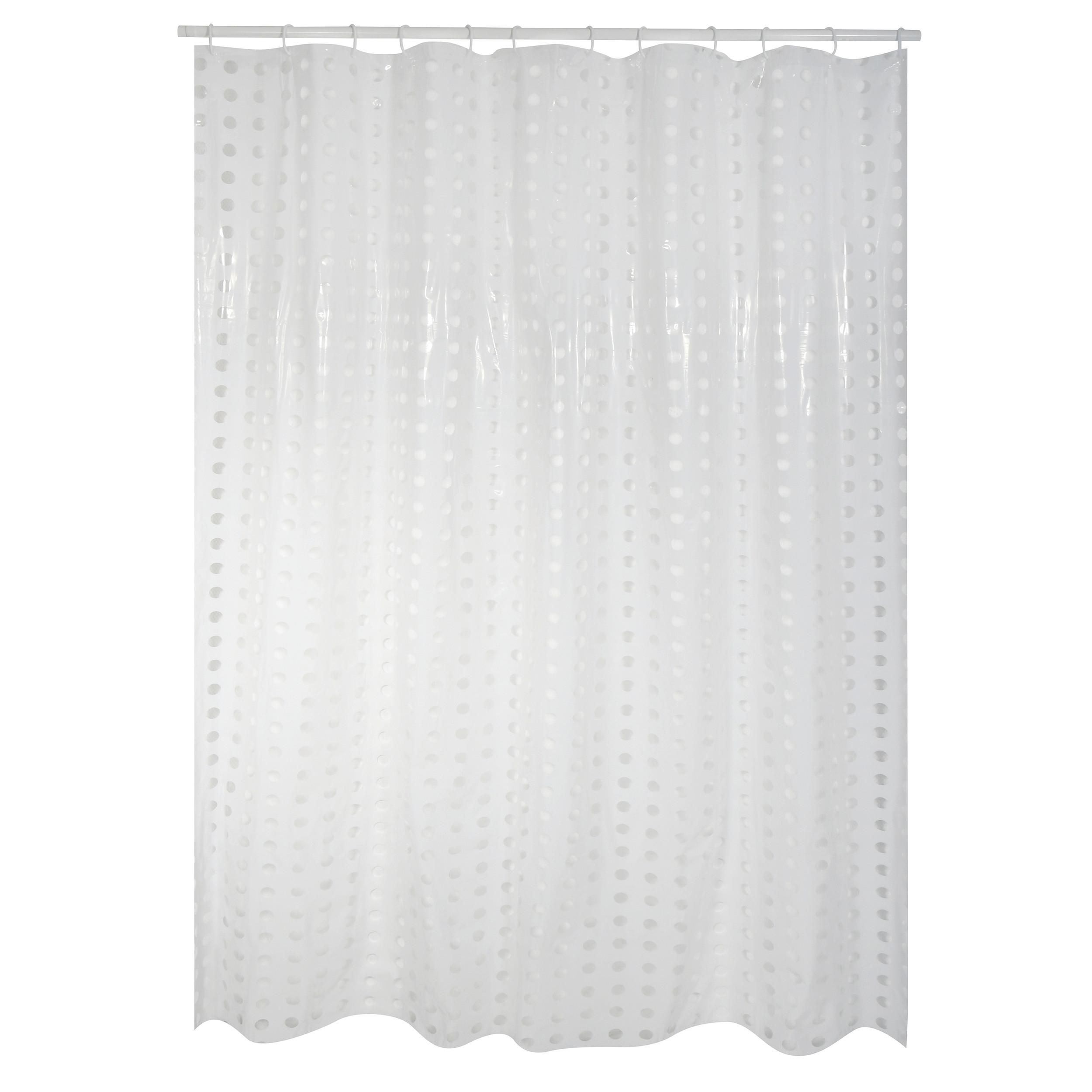 Duschvorhang in Weiß Textil/Mischgewebe - Weiß, Basics, Textil (180/200cm) - MSV