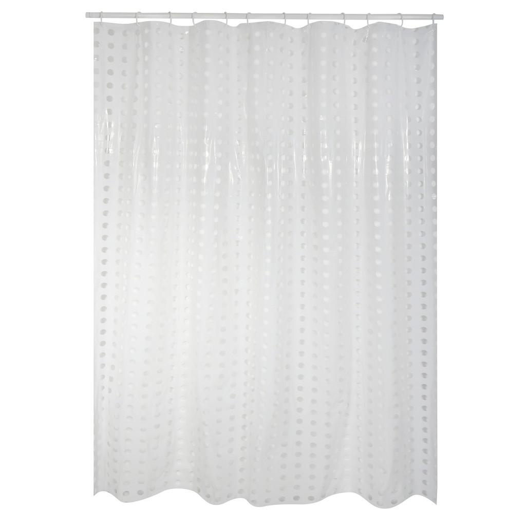 Duschvorhang in Weiß Textil/Mischgewebe