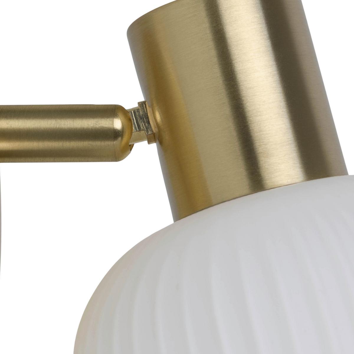 Wandleuchte Exkl. E14, 40w - Messingfarben/Weiß, LIFESTYLE, Glas/Metall (16/10/13,5cm) - Näve