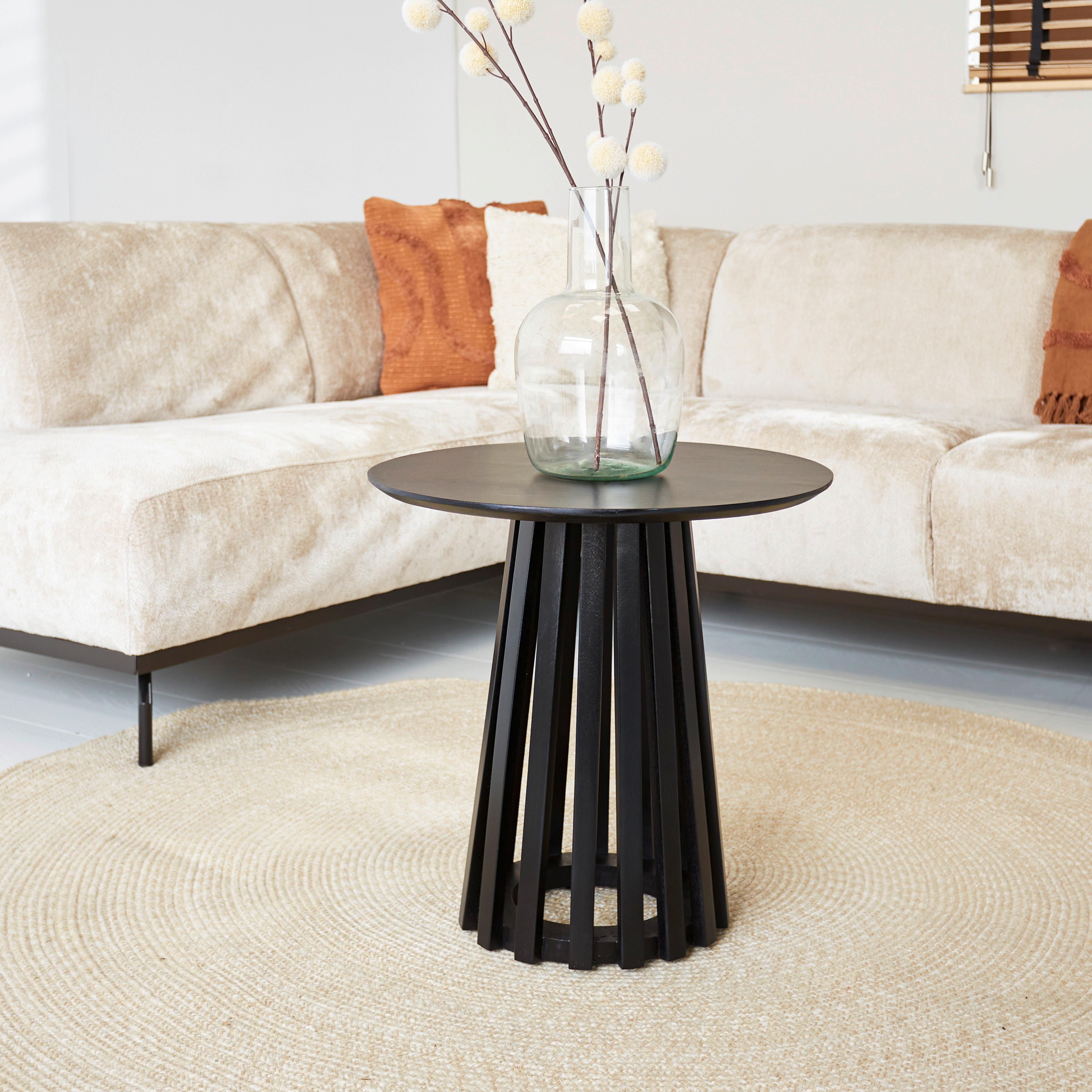 Couchtisch Leon Schwarz, 50 Cm - Schwarz, MODERN, Holz/Metall (50/50/50cm) - MID.YOU