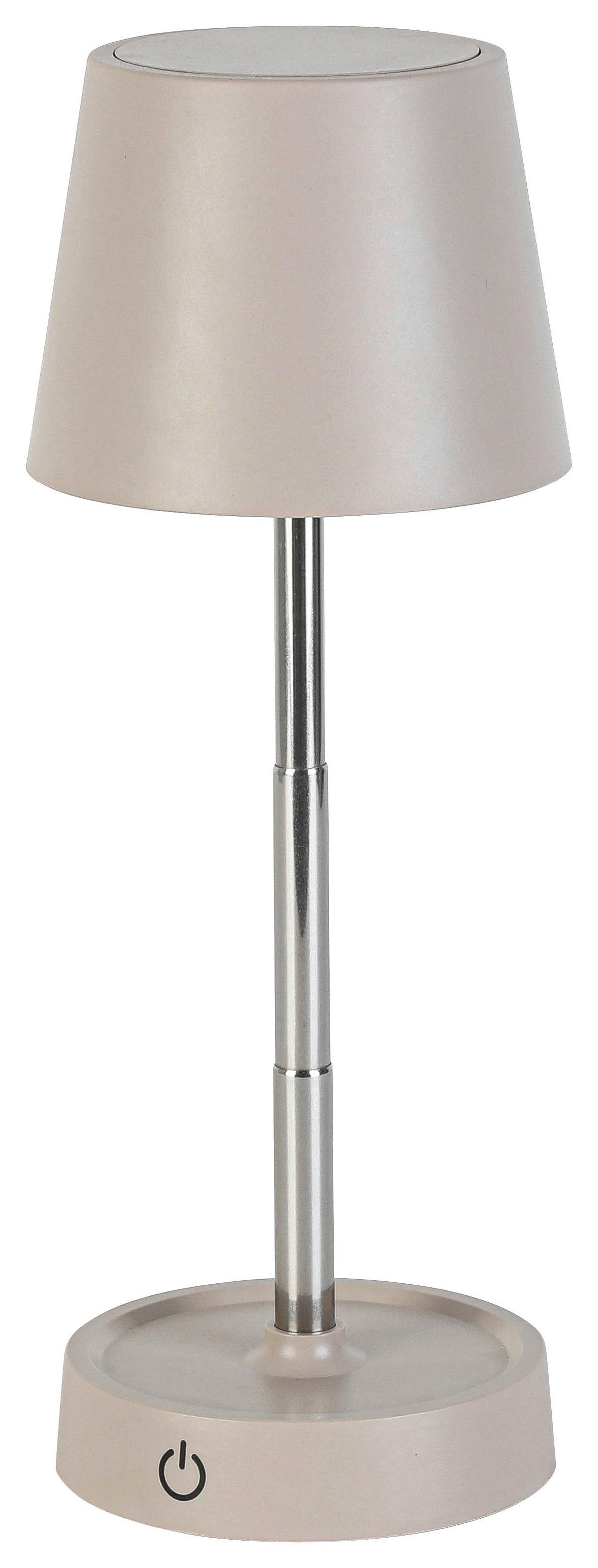 STOLNÍ LAMPA NA BATERIE KLAPPI - pískové barvy, Moderní, kov/plast (10,5/11-28cm) - Mömax