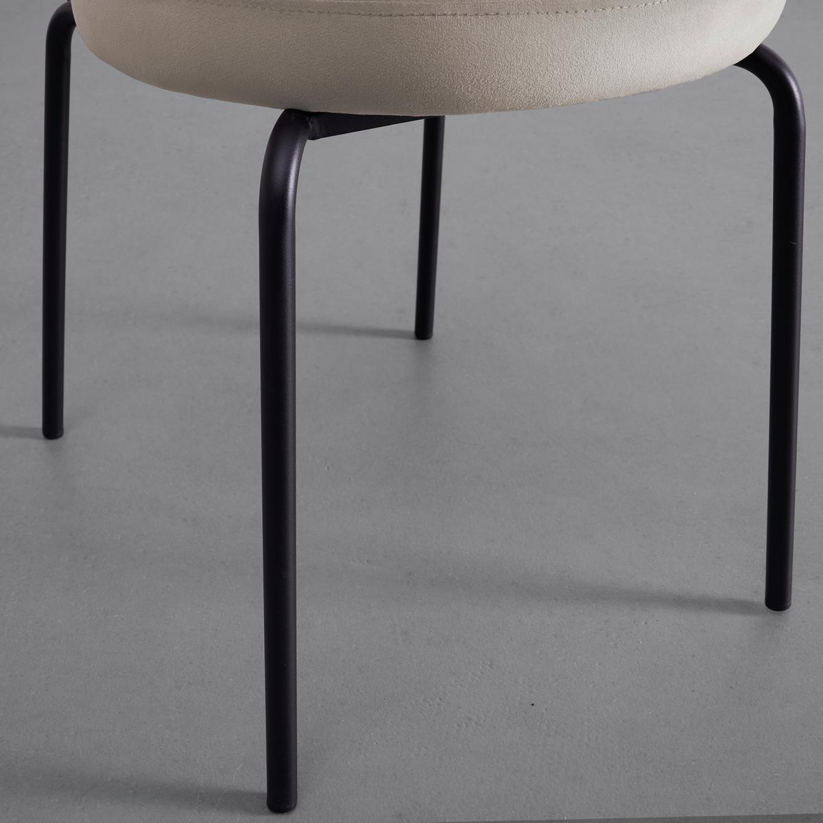 Sametová židle Lea - hnědá/béžová - černá/béžová, Moderní, kov/dřevo (51/82/63cm) - Bessagi Home