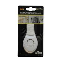 Kindersicherung Selbstklebend Multifunktionsverschluss - Weiß, KONVENTIONELL, Kunststoff (5/21cm)