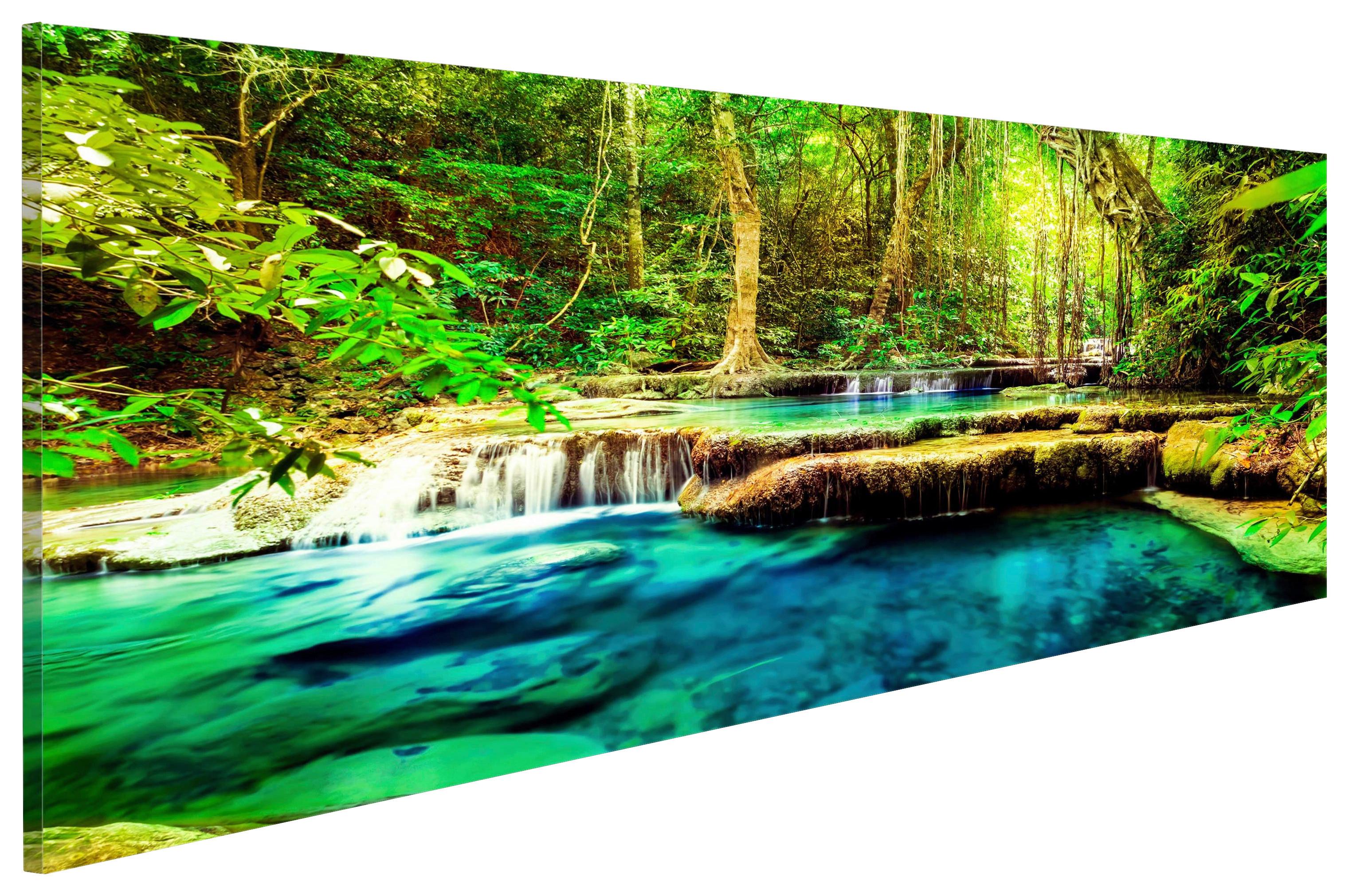 LEINWANDBILD Grün B: 150 cm - Grün, Basics, Textil (150/50cm) - artgeist