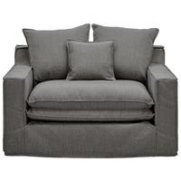 Sessel Aurora - Schwarz/Grau, Trend, Textil (129/92/105cm) - Livetastic