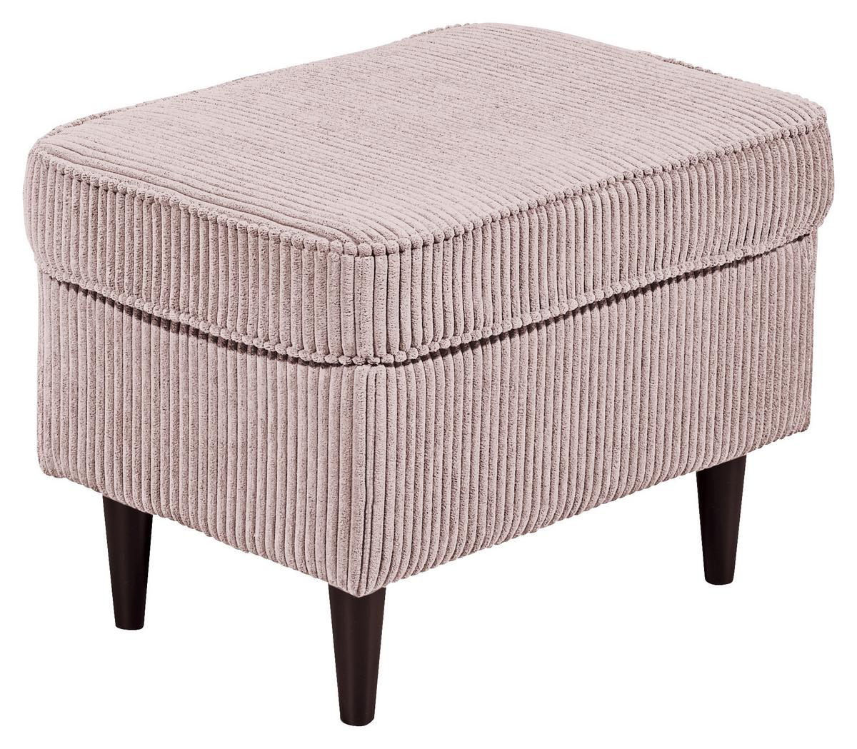 Hocker Oskar Rosa B: 63 Cm - Schwarz/Rosa, Basics, Textil (63/43/42cm) - MID.YOU