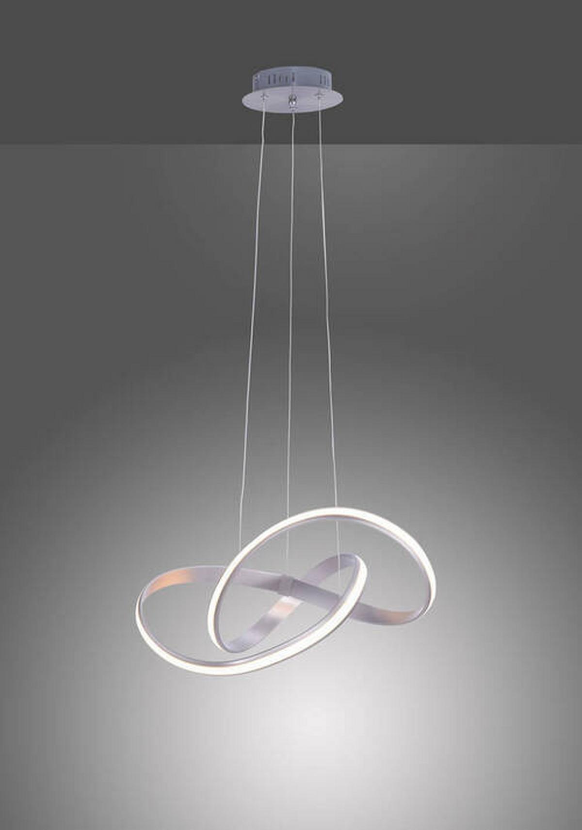 LED-Hängeleuchte Melinda H: 120 cm 1-Flammig dimmbar - Grau, Design, Kunststoff/Metall (57/57/120cm) - Paul Neuhaus