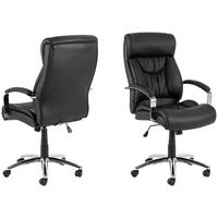 Chefsessel Benson B: 64,5 Cm - Chromfarben/Schwarz, Design, Textil/Metall (64,5/120/83cm) - MID.YOU