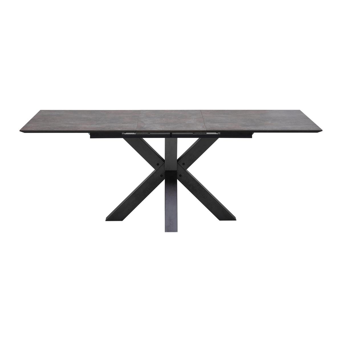 Roztahovací stůl LUZERN 160-210x90 - barvy grafitu, Moderní, kompozitní dřevo (160-210/90/75cm) - Mömax