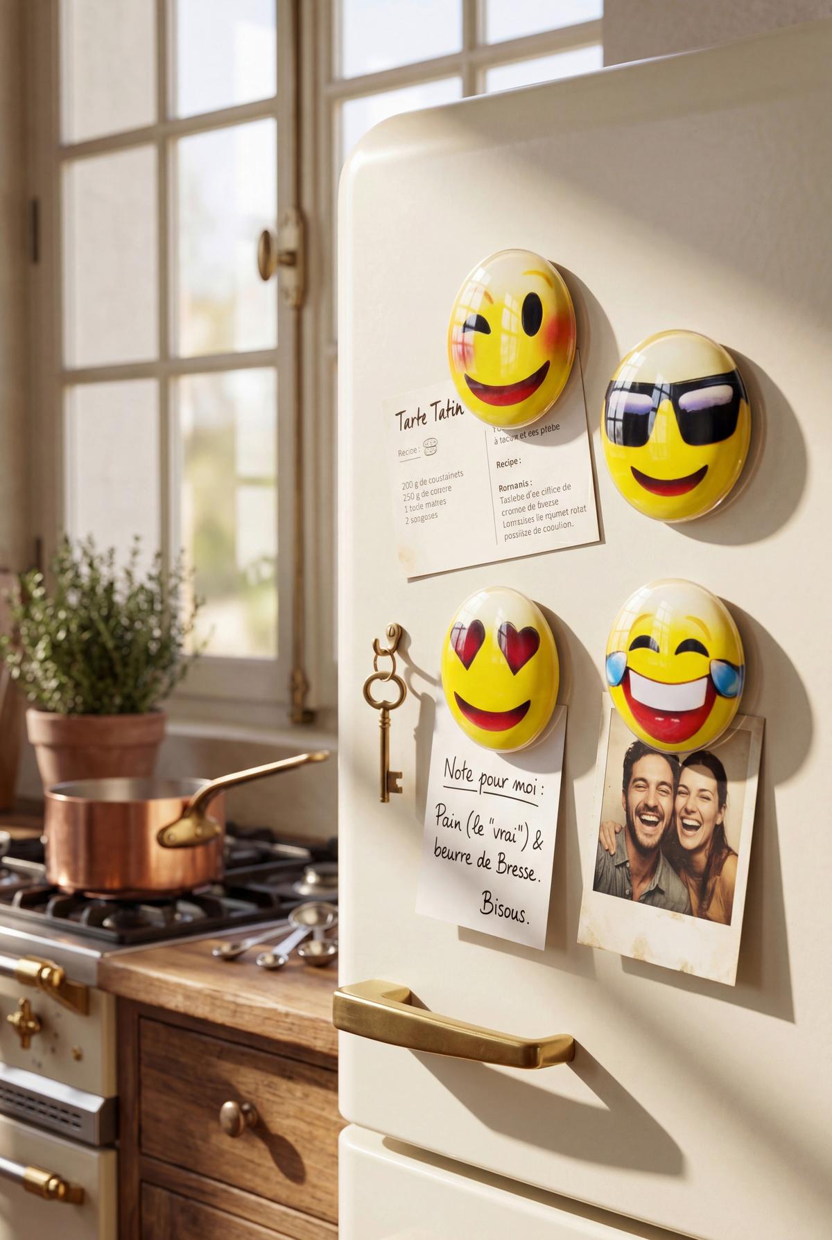 KÜHLSCHRANKMAGNET FINN - Gelb/Multicolor, Basics, Glas (4cm) - Ondega