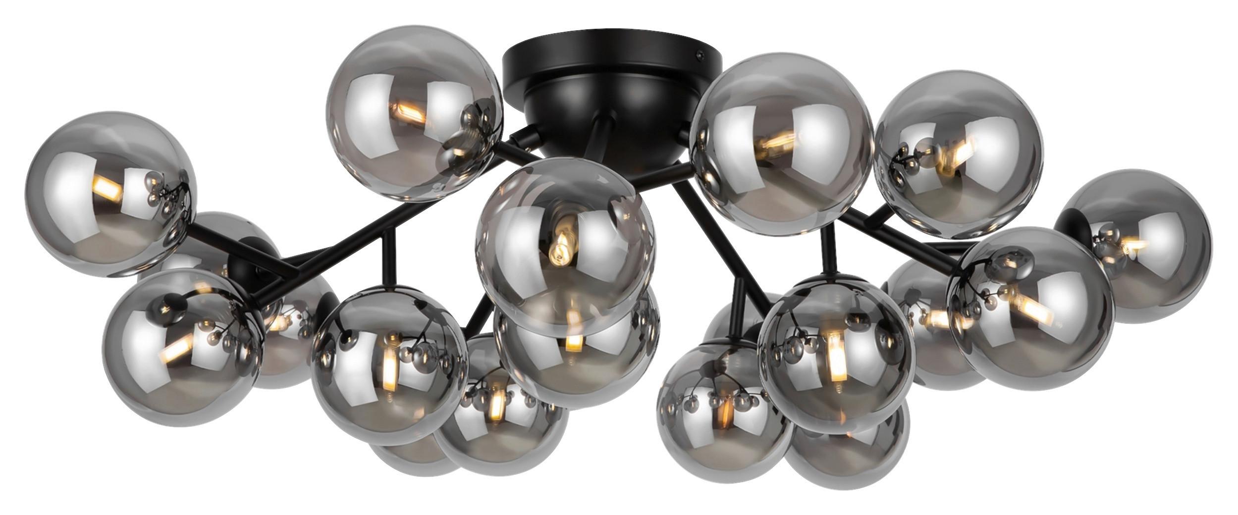DECKENLEUCHTE DALLAS - Schwarz, Basics, Glas/Metall (75/30cm) - MAYTONI