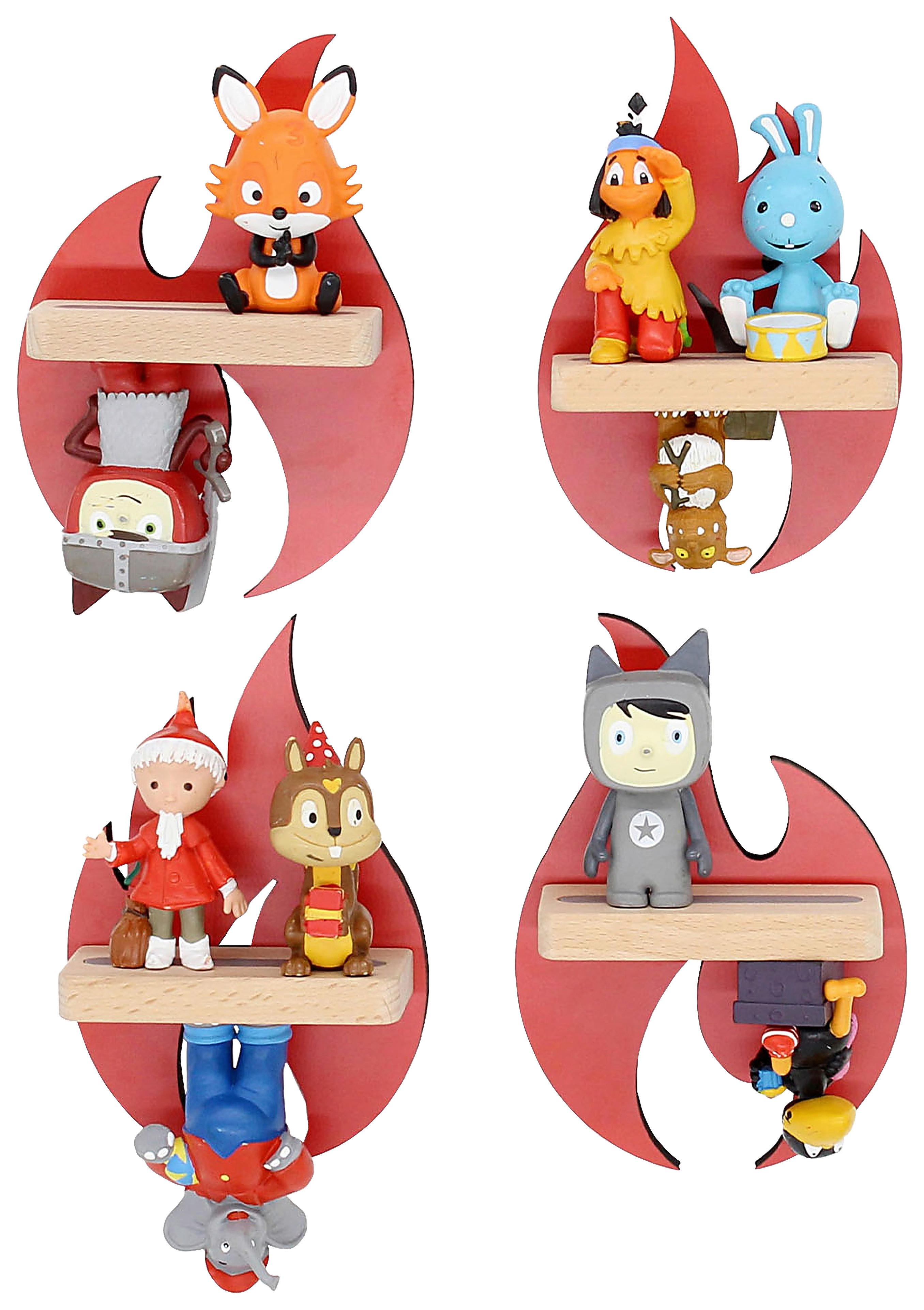 Kinderregal Boarti Rot B: 11 cm - Rot, MODERN, Holzwerkstoff (11/16/5cm) - Livetastic