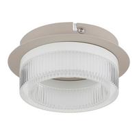 STROPNÉ LED SVIETIDLO MARLENNE - priehľadné/piesková, Design, kov/plast (16/7cm) - Globo