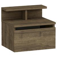 Nachtkästchen Walnuss Dekor H: 35 cm, Hades - Walnussfarben, Design, Holzwerkstoff (39,8/35/31,6cm) - MID.YOU