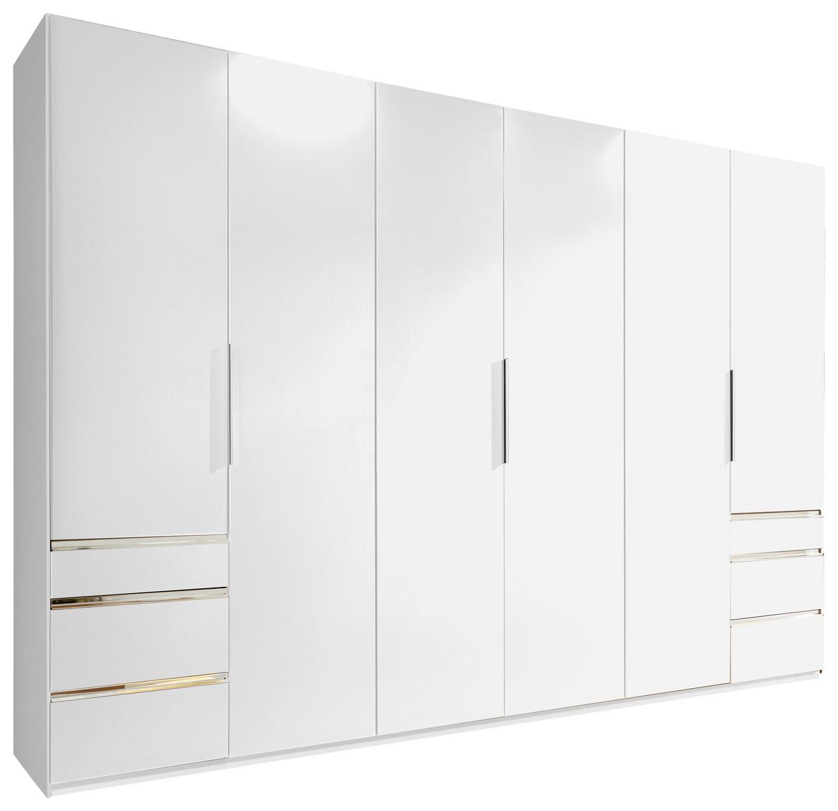 Drehtrürenschrank Level 36 A Weiß Dekor, B: 300cm - Weiß, MODERN, Holzwerkstoff (300/236/58cm) - MID.YOU