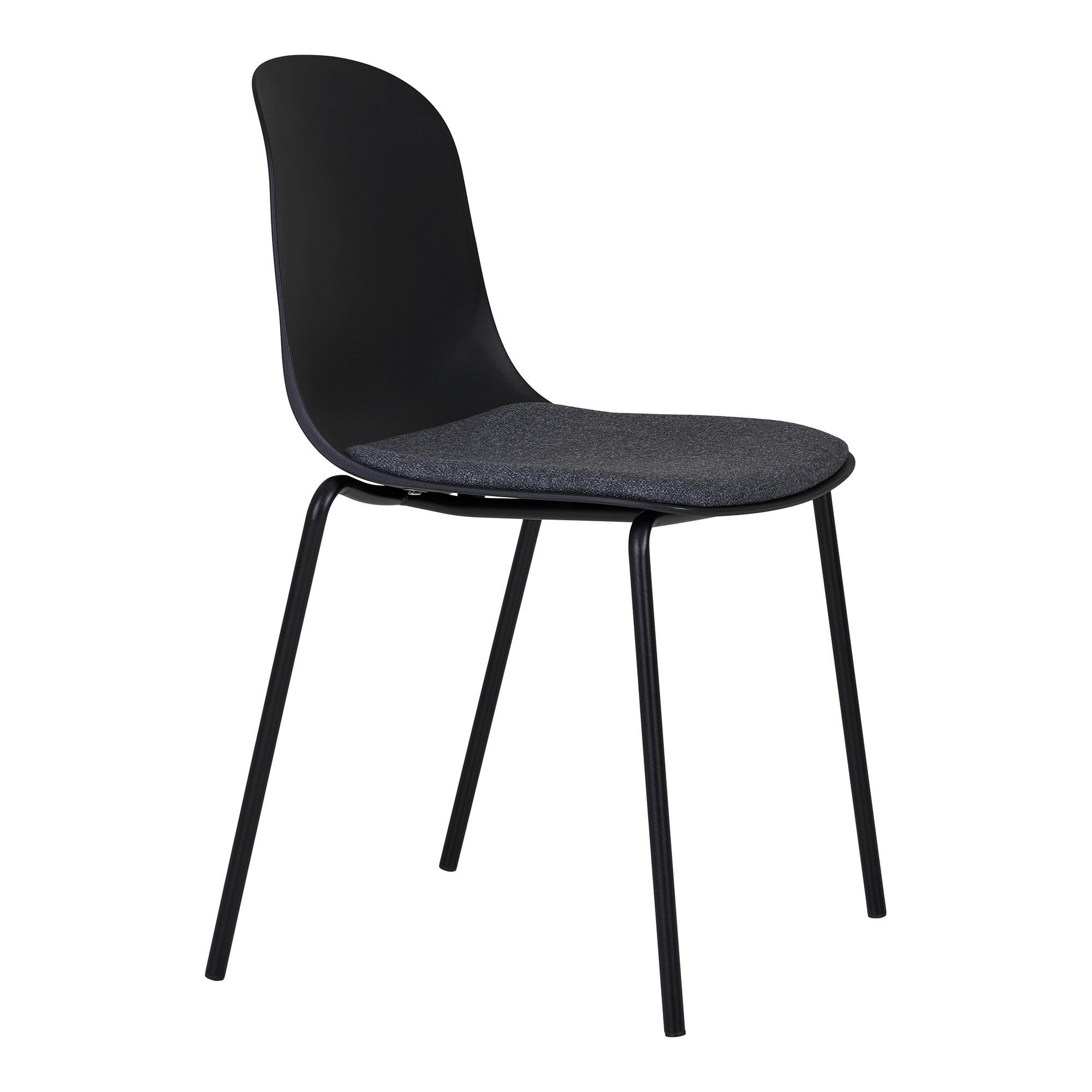 Stuhl-Set Madalena Schwarz B: 48 cm - Schwarz, MODERN, Kunststoff/Metall (48/86/56cm) - MID.YOU