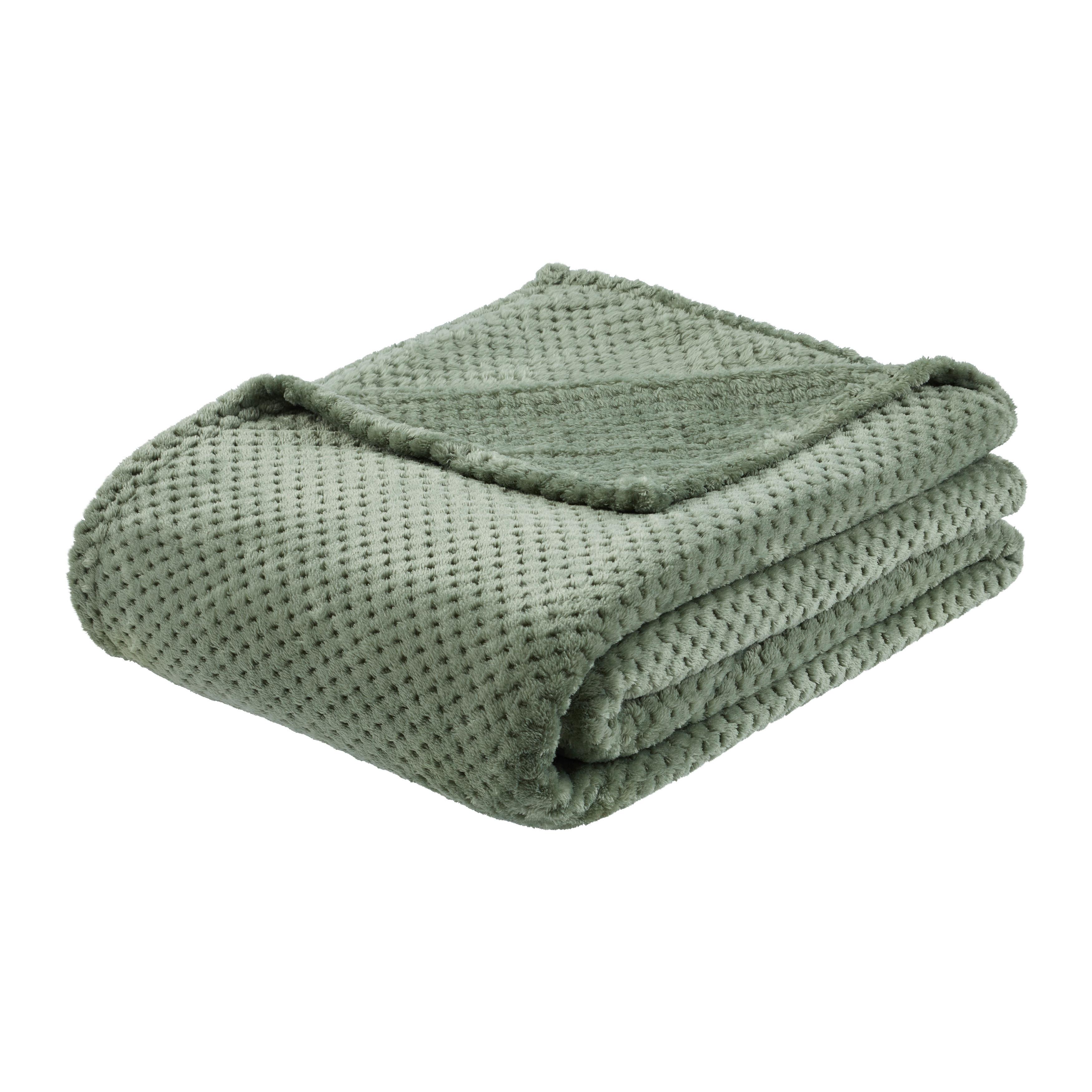 MĚKKÁ DEKA LARS - zelená, Konvenční, textil (140/180cm) - Mömax