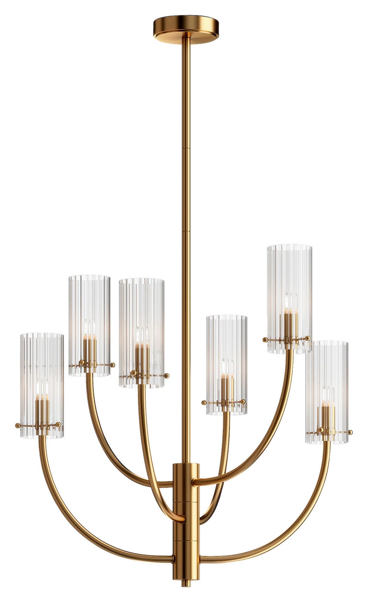 Kronleuchter Arco - Messingfarben, Trend, Glas/Metall (61/44,7/61cm) - MAYTONI