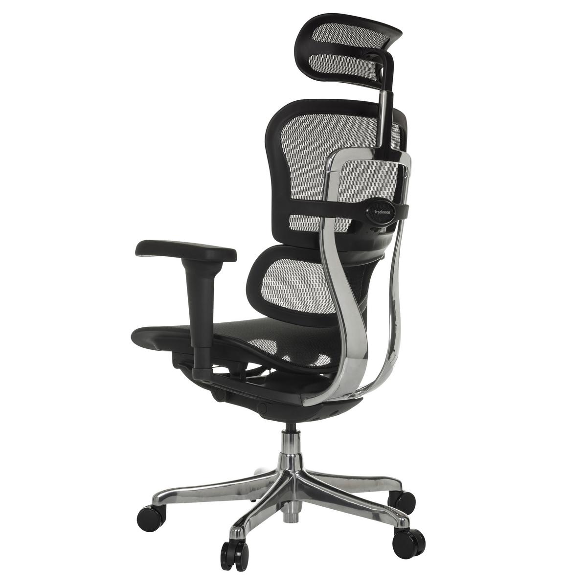 Drehstuhl Ergohuman Ultra Gen2 Schwarz B: 65 cm - Silberfarben/Schwarz, MODERN, Kunststoff/Textil (65/132/60cm) - MID.YOU