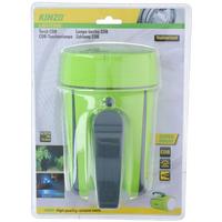 Taschenlampe Kinzo 300lm Leuchtweite 250m, Handgriff - Dunkelgrau/Hellgrün, Basics, Kunststoff (19/13,5/10,7cm)