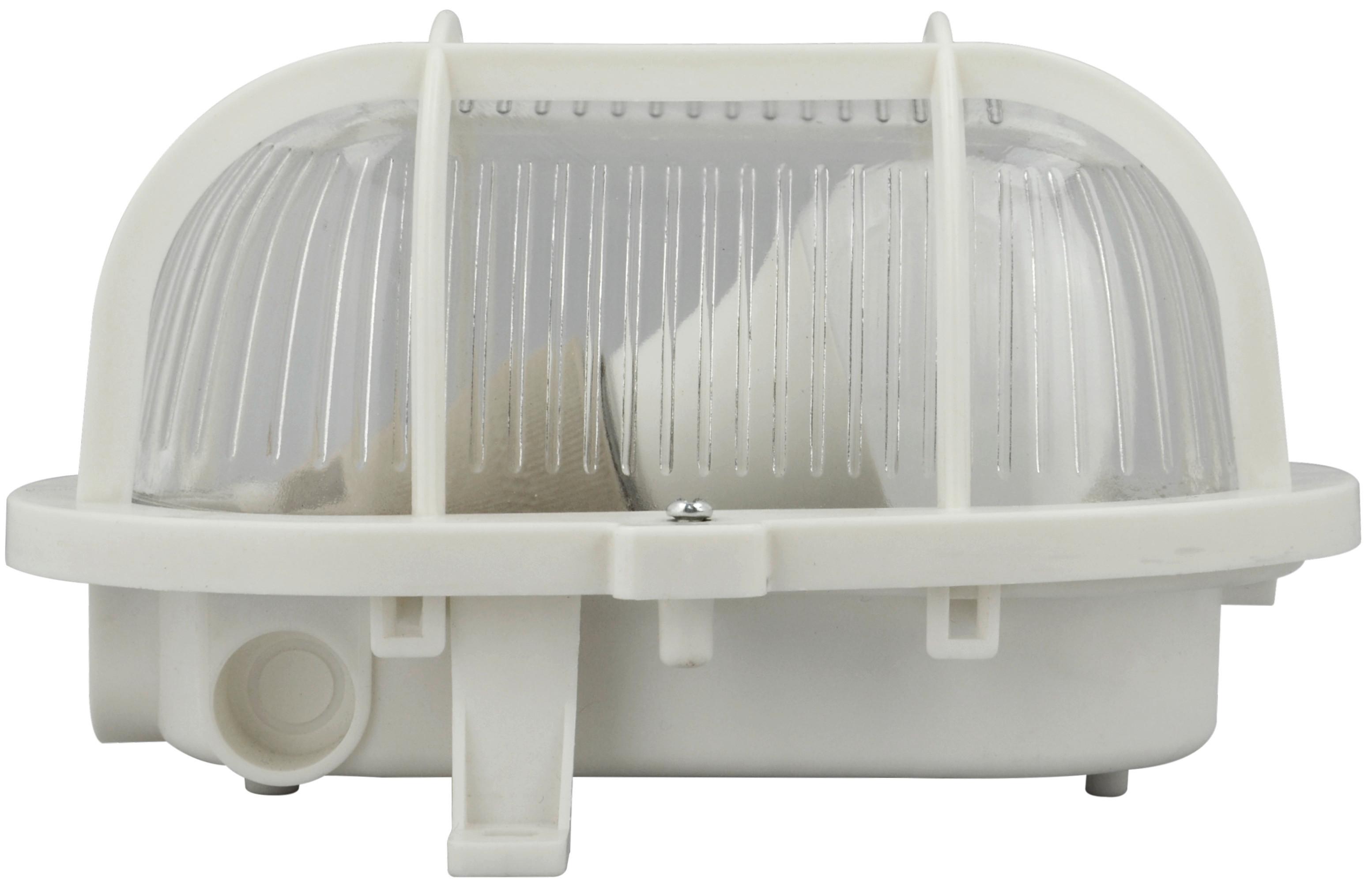 Led-wandleuchte 1-flammig, Für In- Und Outdoor - Weiß, Basics, Glas/Kunststoff (18,5/12,5/11cm)