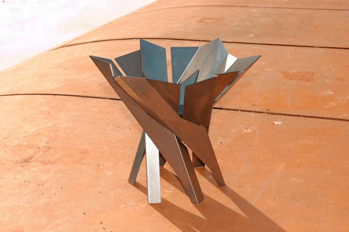 Feuerkorb Phoenix XXL Edelstahl - Edelstahlfarben, Basics, Metall (65/65/56cm)