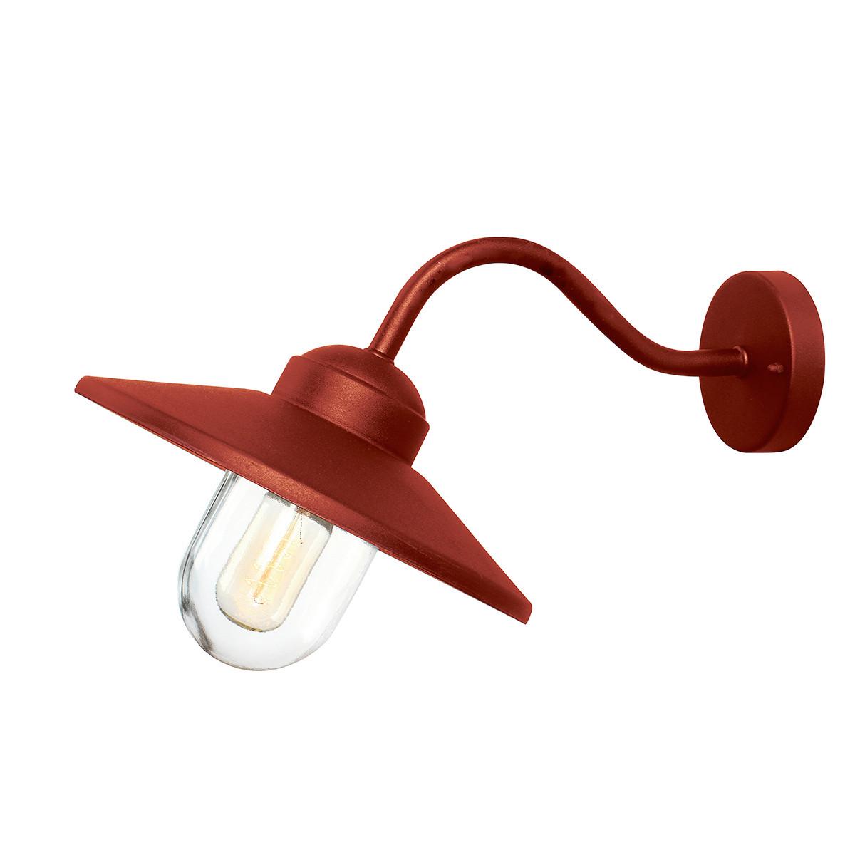 AUSSENWANDLEUCHTE KLAMPENBORG-OXR - Rot, KONVENTIONELL, Glas/Metall (42/27.5/25.5cm) - Elstead Lighting