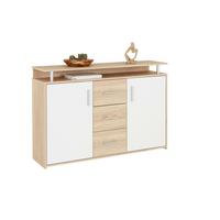 Komód Drift 132/88 Cm *top Ár* - tölgyfa színű/fehér, Modern, faalapú anyag (132/88/34,6cm) - Best Price