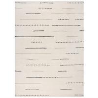 Handwebteppich Dottie Linear - Schwarz/Weiß, KONVENTIONELL, Textil (120/170cm)