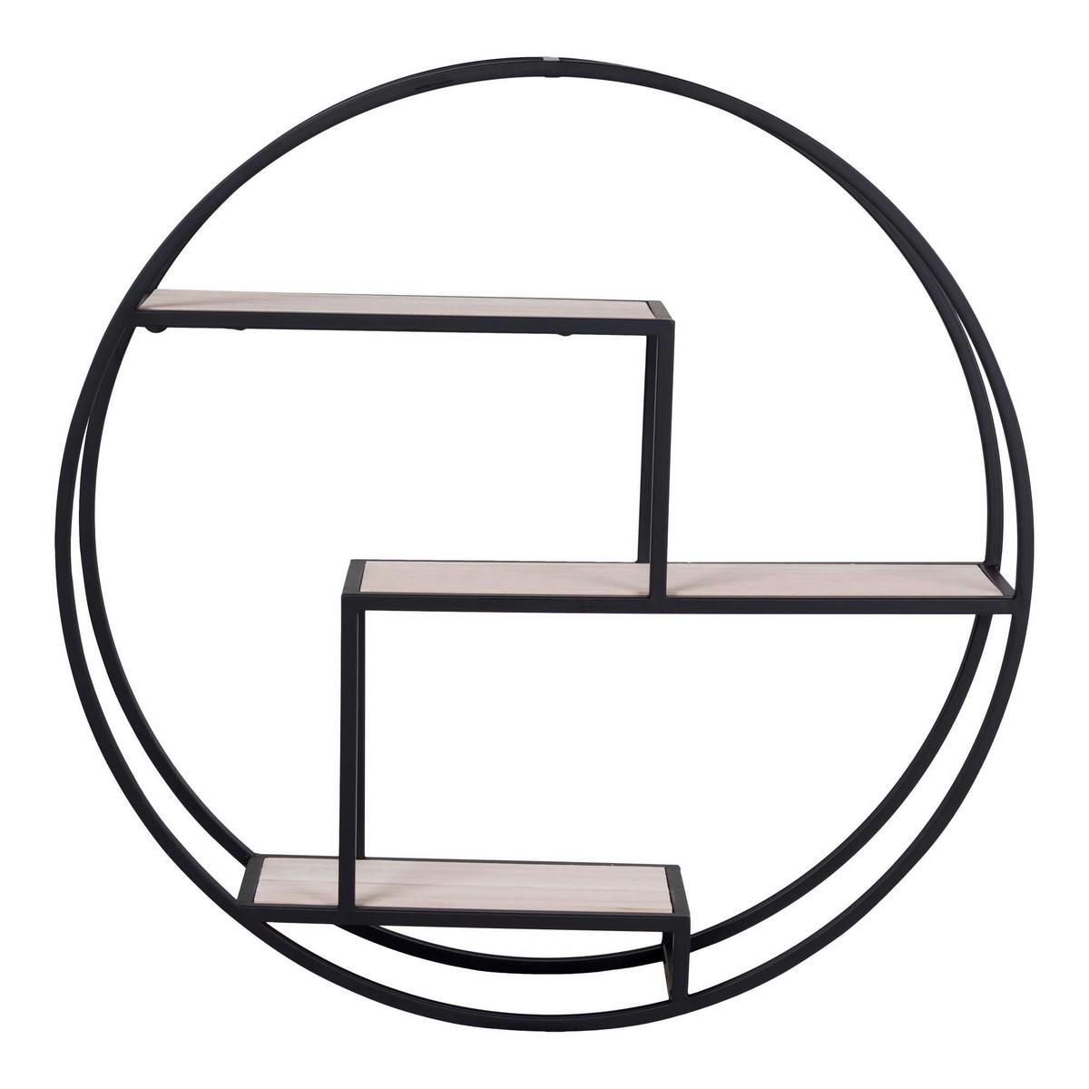 Wandregal Rotterdam Schwarz B: 62 cm - Schwarz, Design, Metall (62/14/62cm)