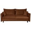 Schlafsofa Melody - Rostfarben/Schwarz, Design, Textil (216/96/102cm) - MID.YOU
