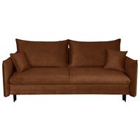 Schlafsofa Melody - Rostfarben/Schwarz, Design, Textil (216/96/102cm) - MID.YOU