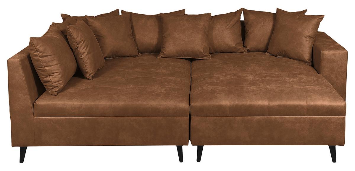 Ecksofa Pruno, Braun S: 174x247 Cm - Schwarz/Braun, Design, Textil (174/247cm) - MID.YOU