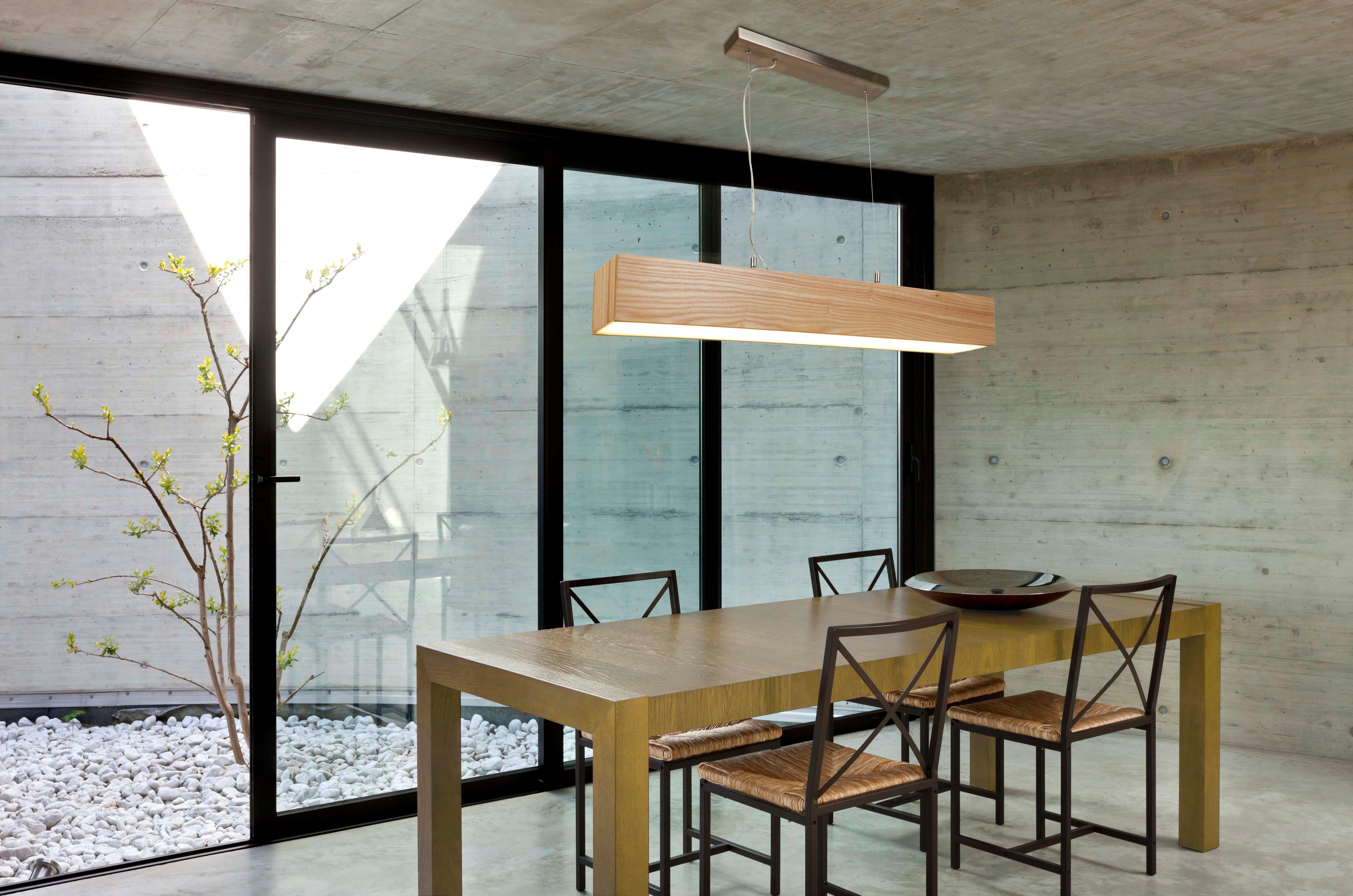 LED-Pendelleuchte Ash Led 7231 - Silberfarben/Naturfarben, Natur, Holz/Kunststoff (122/12/11.5cm)